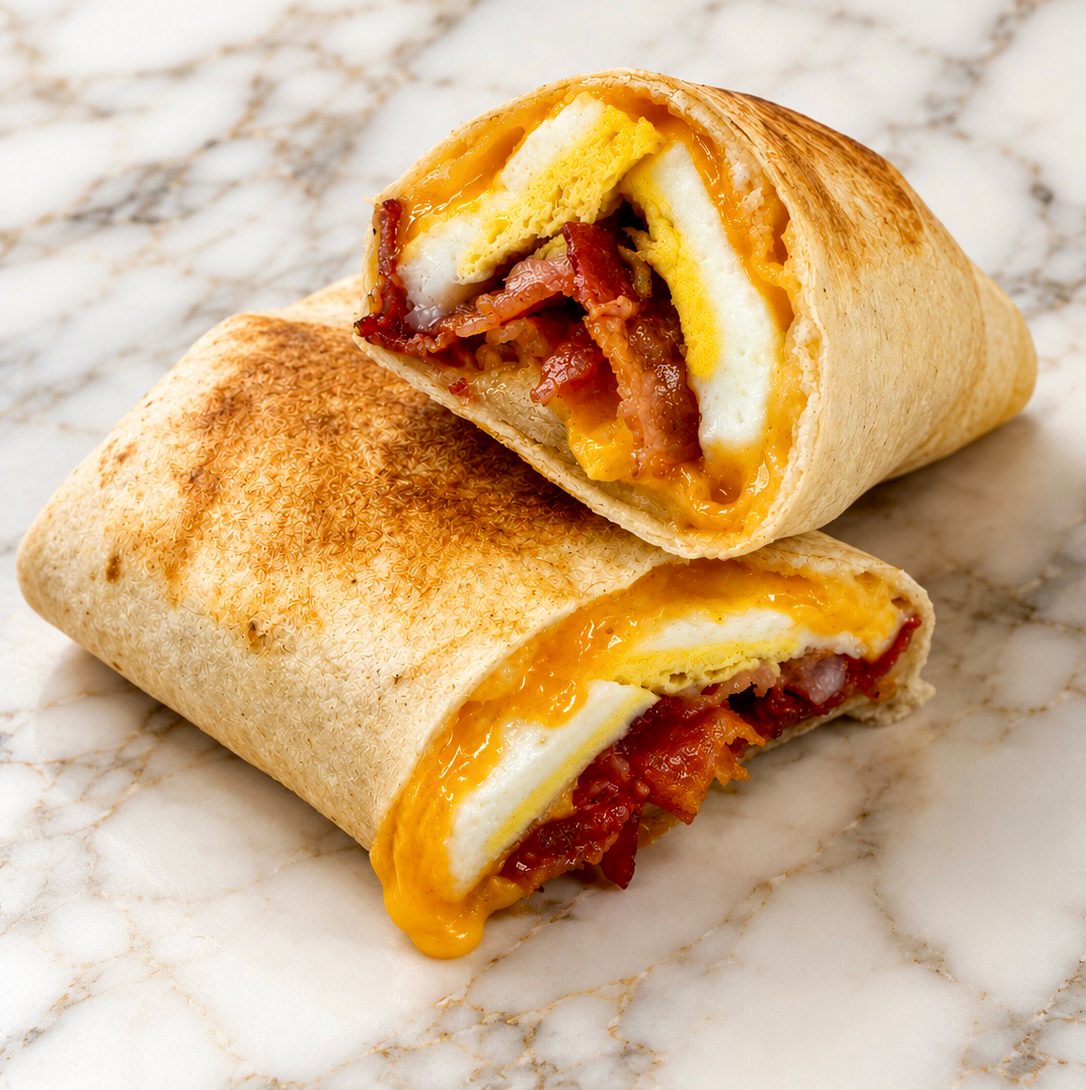 Breakfast Wrap w/ Bacon.