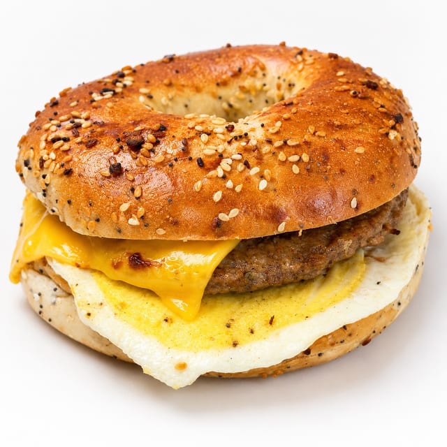 Sausage, Egg Patty and American Cheese.